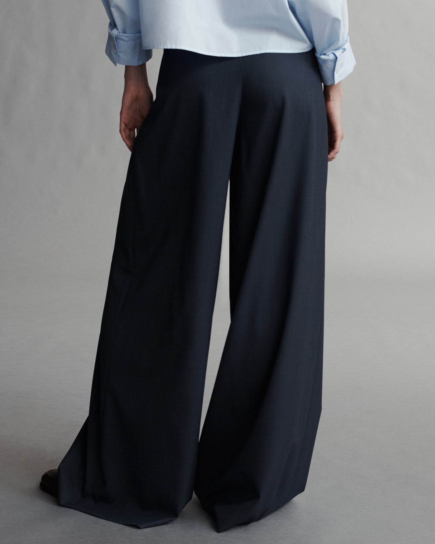 TWP Indigo Didi Pant in Wool Twill view 4