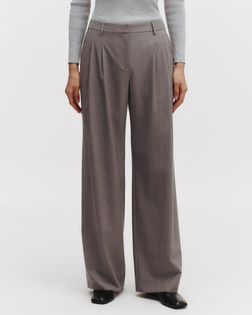 TWP Medium heather grey Sulli Pant in Ultrafine Stretch Suiting view 11