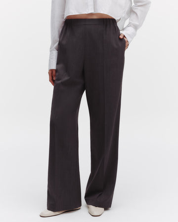 TWP Medium heather grey Jillian Sweatpant in Italian Wool Twill view 2