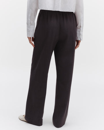 TWP Medium heather grey Jillian Sweatpant in Italian Wool Twill view 4