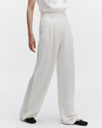 TWP Bone Sulli Pant with Paillettes in Coated Viscose Linen view 2