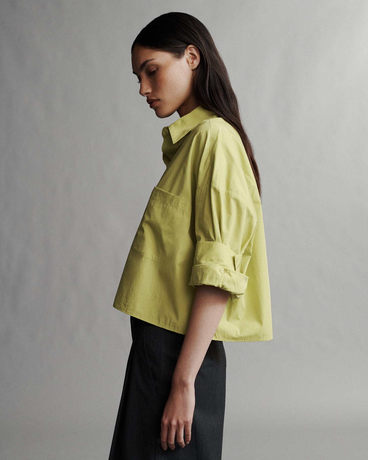 TWP Apple green Next Ex Shirt in Superfine Cotton Shirting view 1