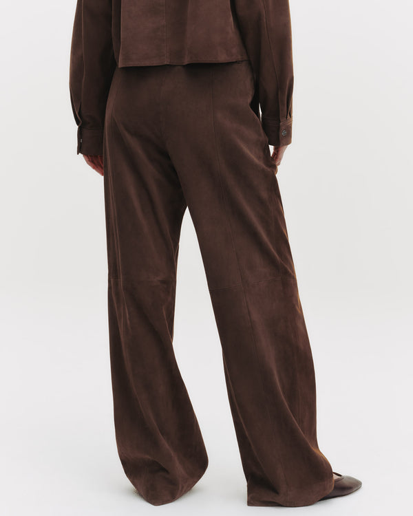 TWP Tobacco Sulli Pant in Paper Suede view 4