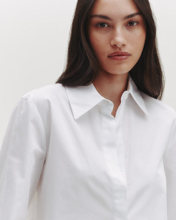 TWP White Button Me Up Top in Superfine Cotton view 3