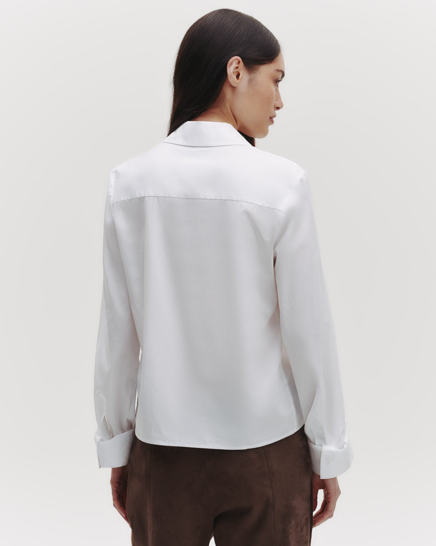 TWP White Button Me Up Top in Superfine Cotton view 5