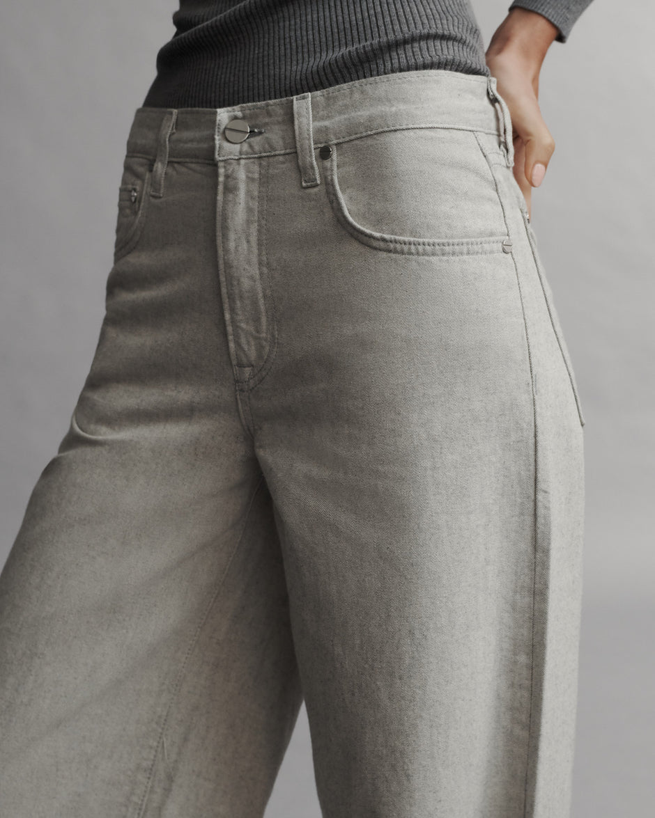 TWP Light grey Tiny Dancer Jean in Grey Denim view 4