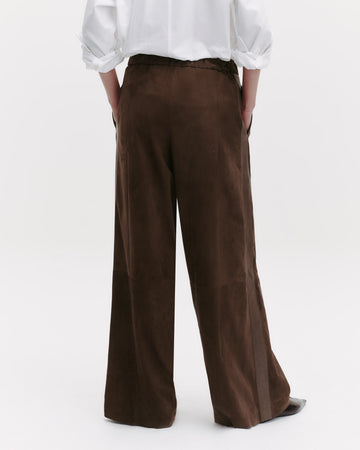 TWP Tobacco Eva Pant with Tux Stripe in Paper Suede view 7