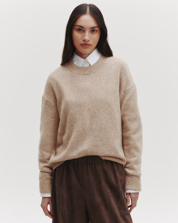 TWP Camel Boy Crewneck in Cashmere view 3