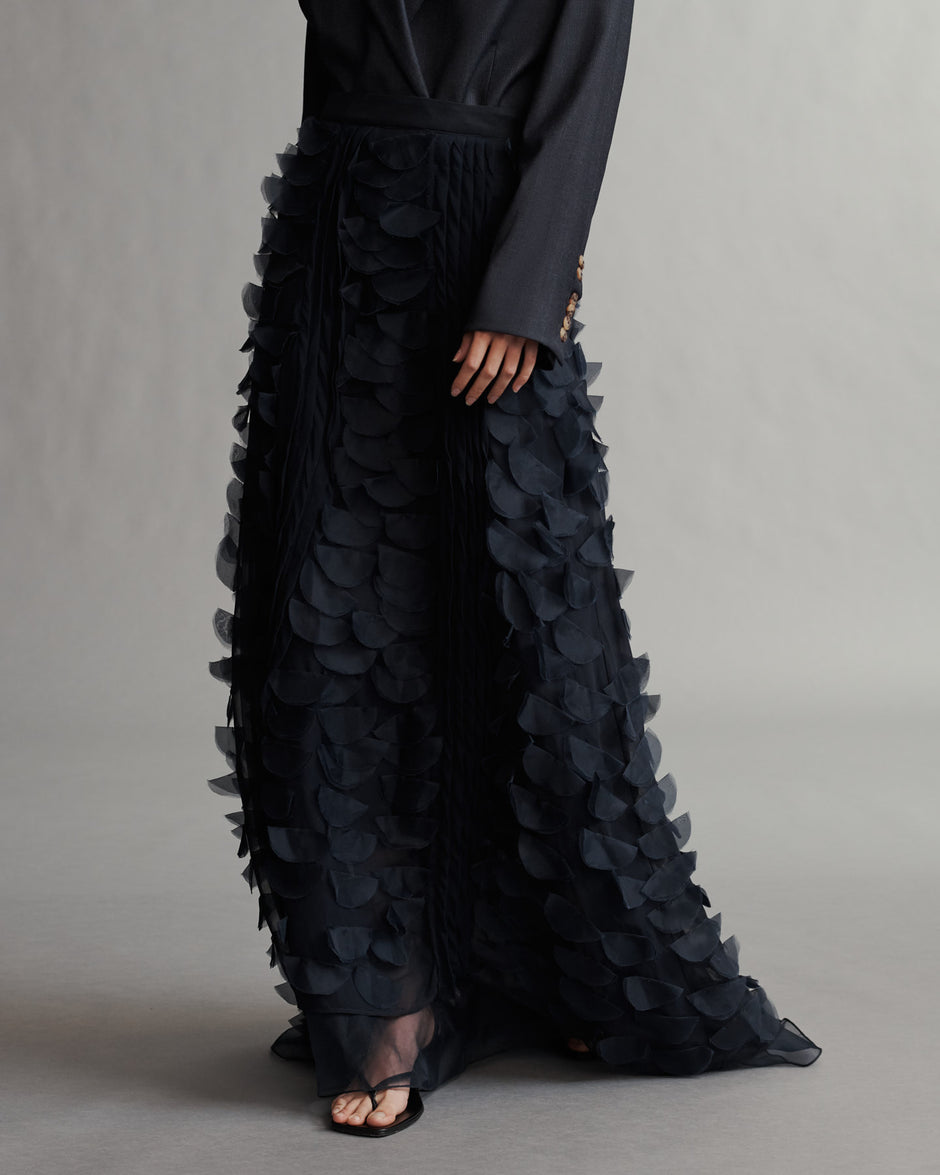 TWP Midnight Cry Me A River Skirt in Silk Organza view 3