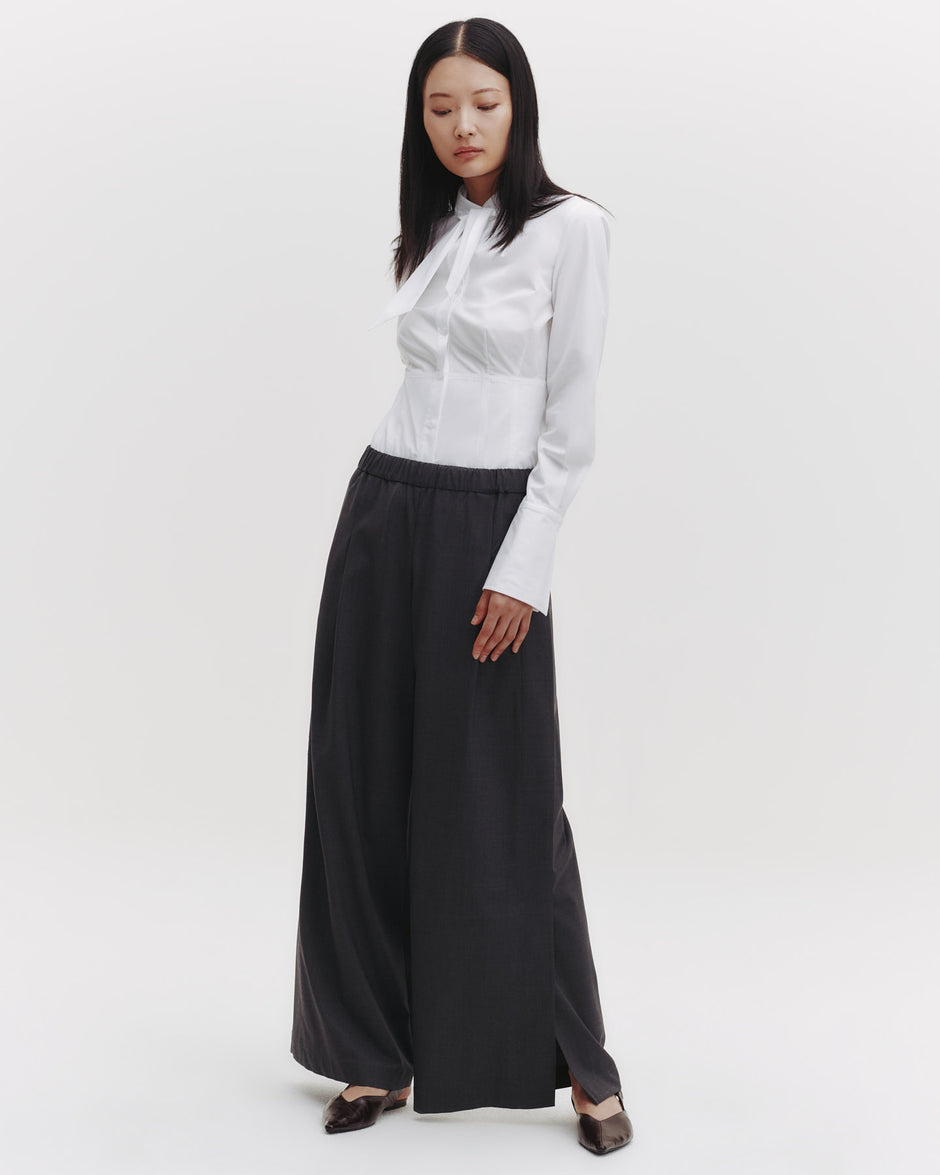 TWP Midnight Eva Pant with Tux Pleat in Ultrafine Stretch Suiting view 17