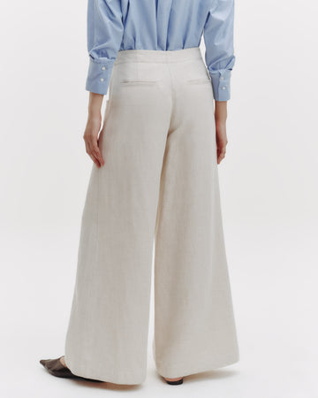 TWP Natural Demie Pant in Cotton Linen Twill view 6