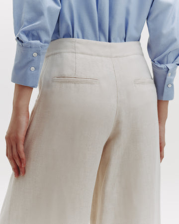 TWP Natural Demie Pant in Cotton Linen Twill view 7