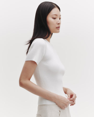 TWP Ivory Tease Top in Ribbed Cotton Knit view 5