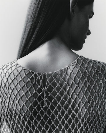 TWP Silver Chloe Top in Woven Mesh view 2