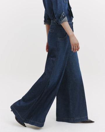 TWP Dark wash Lulu Jean in Lightweight Denim view 2