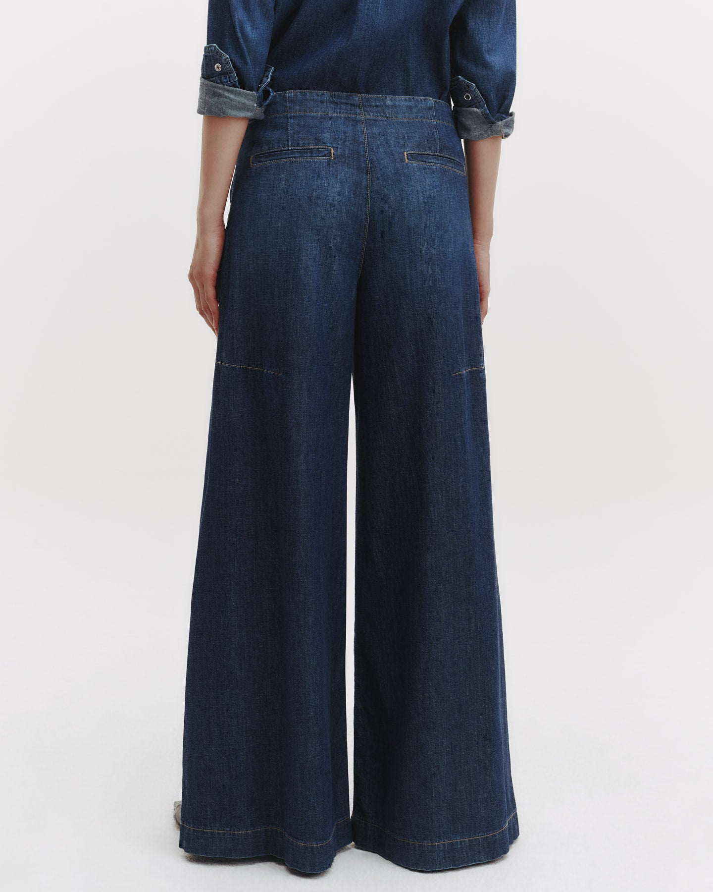 TWP Dark wash Lulu Jean in Lightweight Denim view 4