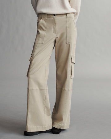 TWP Khaki Coop Pant with Cargo Pockets in Cotton Twill view 3