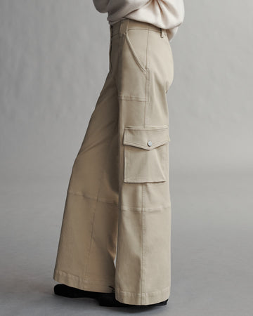 TWP Khaki Coop Pant with Cargo Pockets in Cotton Twill view 2