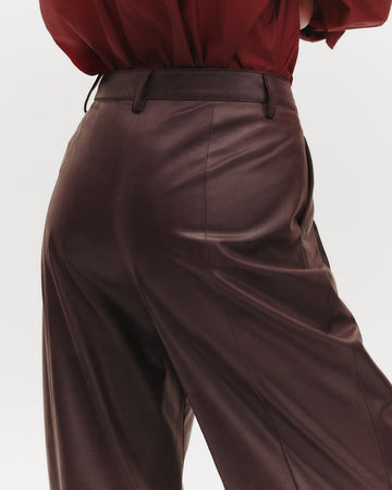 TWP Wine Sulli Pant in Paper Leather view 6