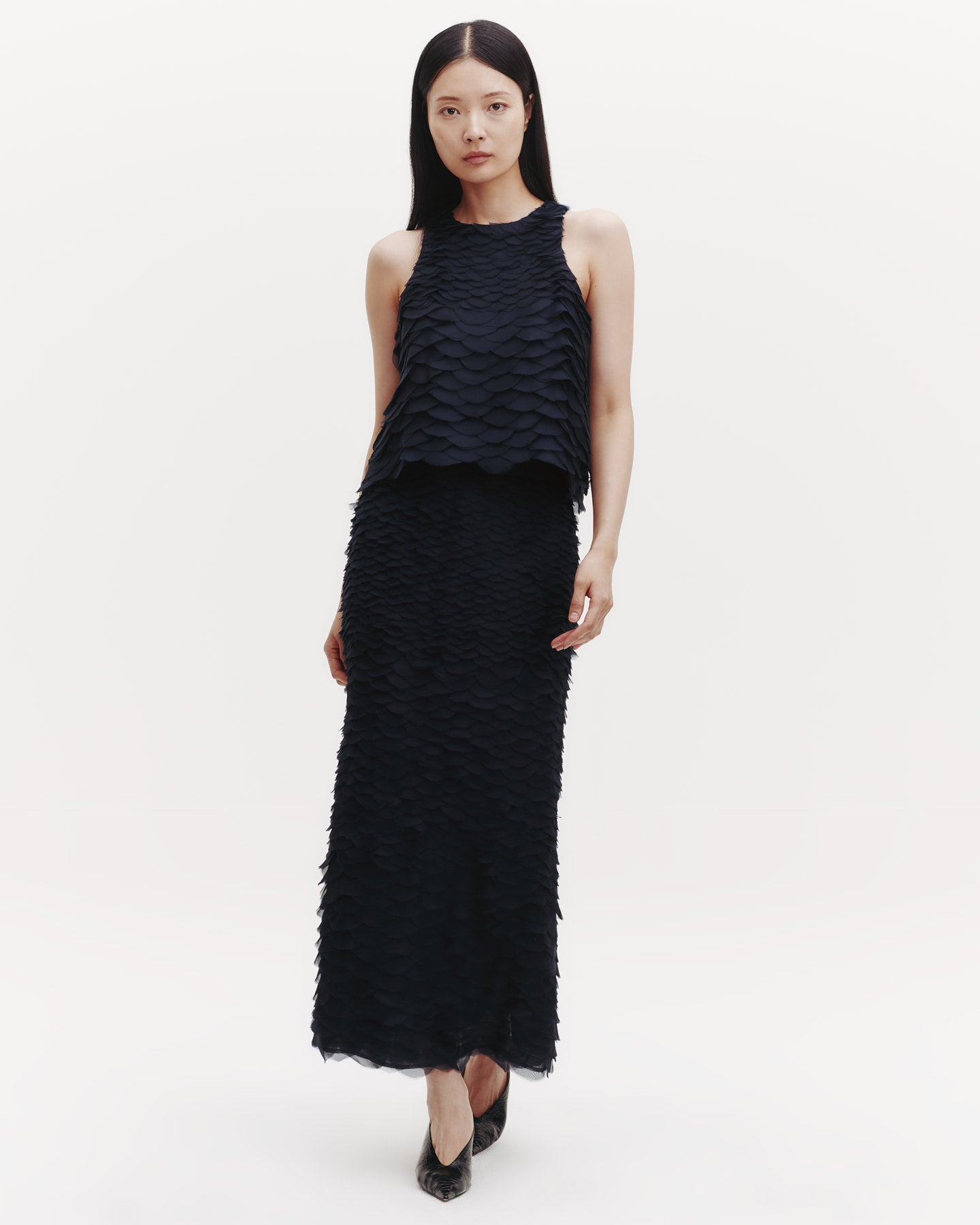 TWP Midnight Sylkie Skirt with Silk Organza Fishscales view 6