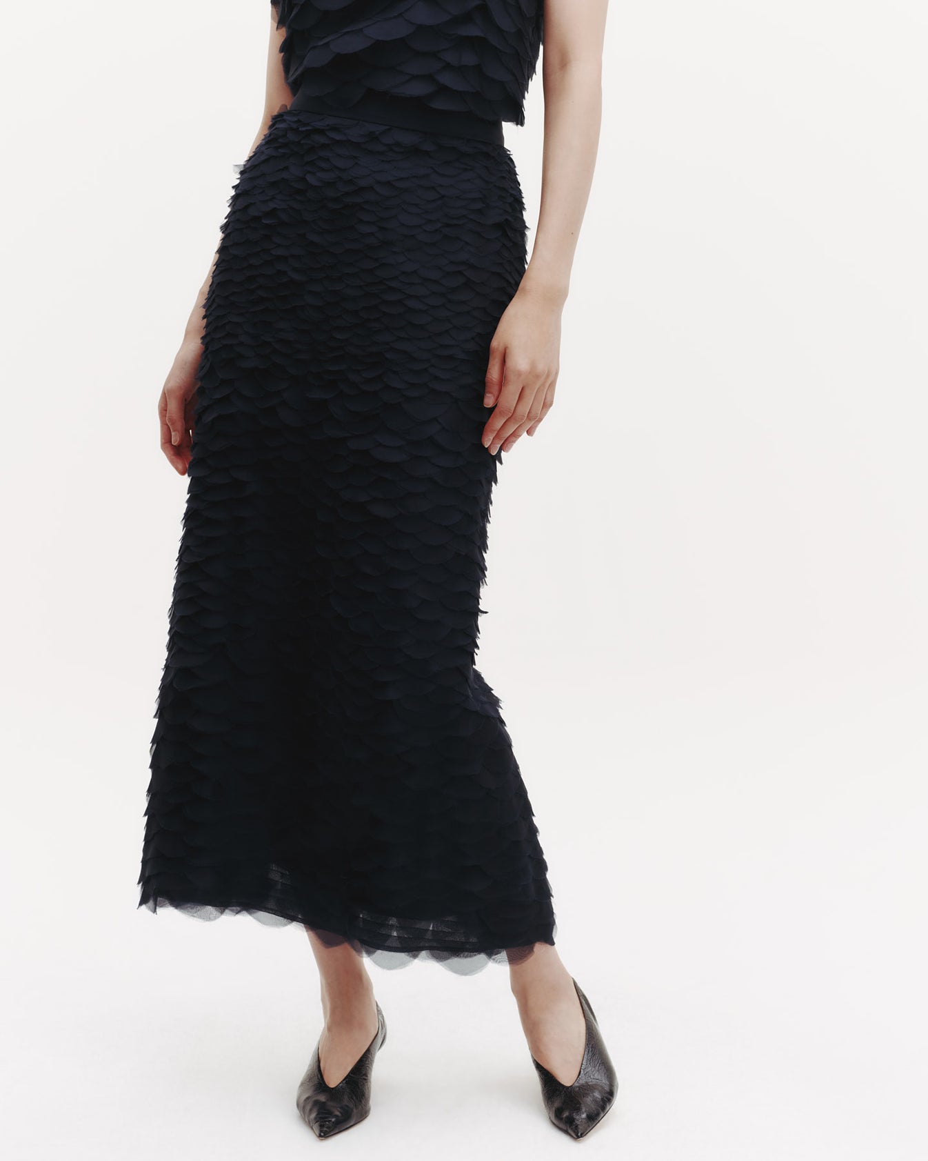 TWP Midnight Sylkie Skirt with Silk Organza Fishscales view 1