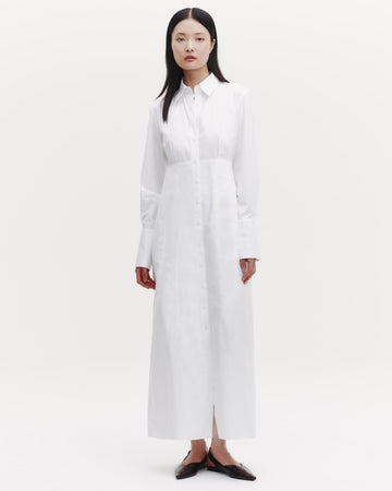 TWP White Fiona Dress in Cotton Poplin view 2