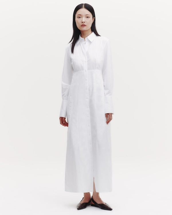 TWP White Fiona Dress in Cotton Poplin view 1