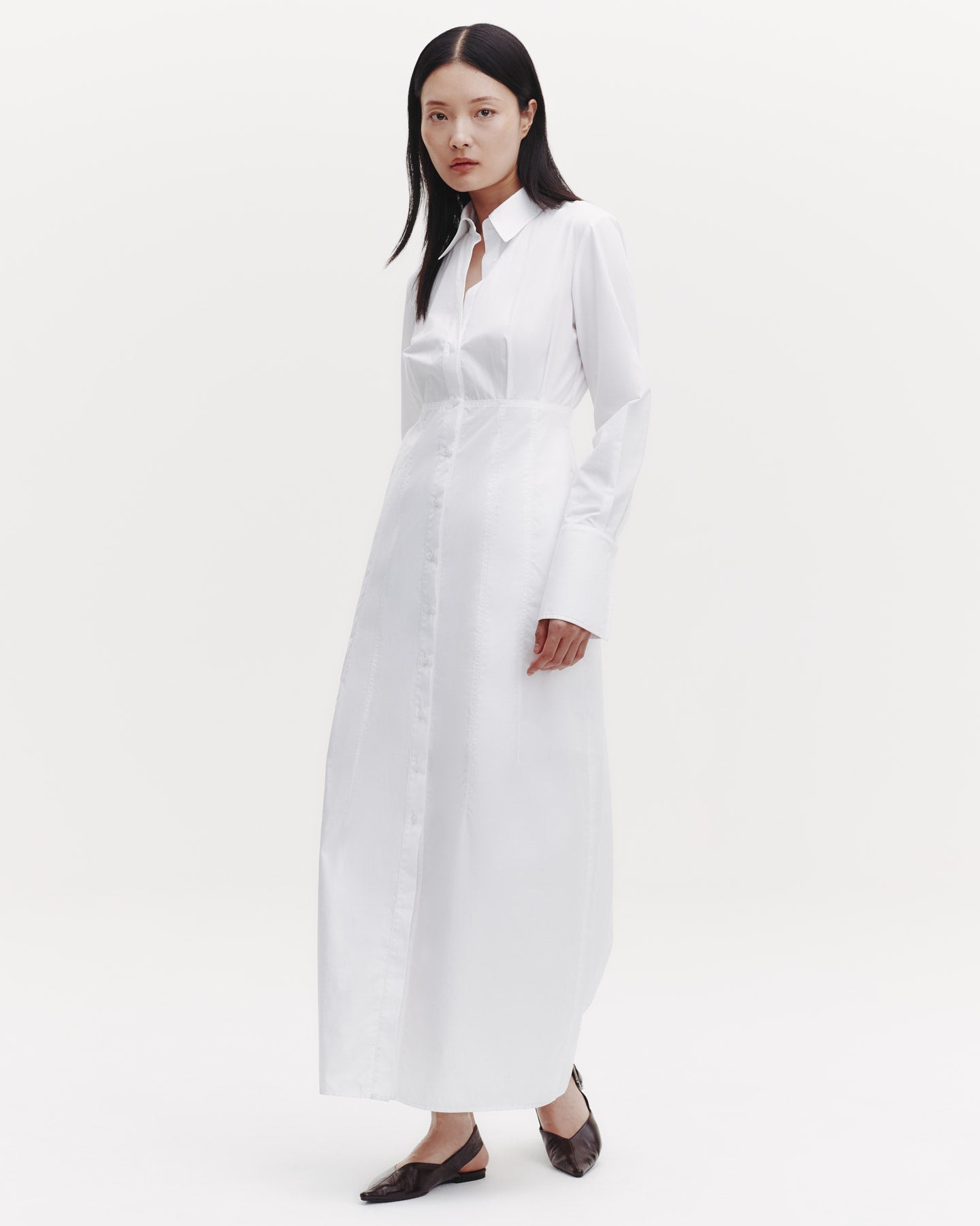 TWP White Fiona Dress in Cotton Poplin view 2