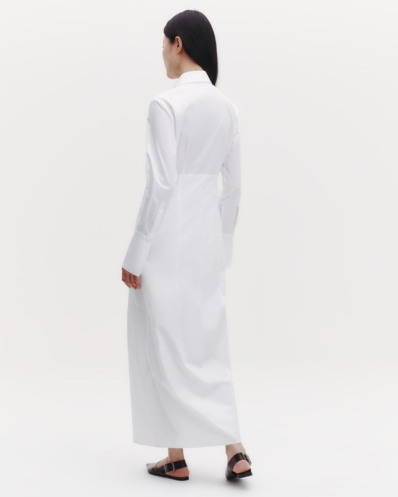 TWP White Fiona Dress in Cotton Poplin view 6