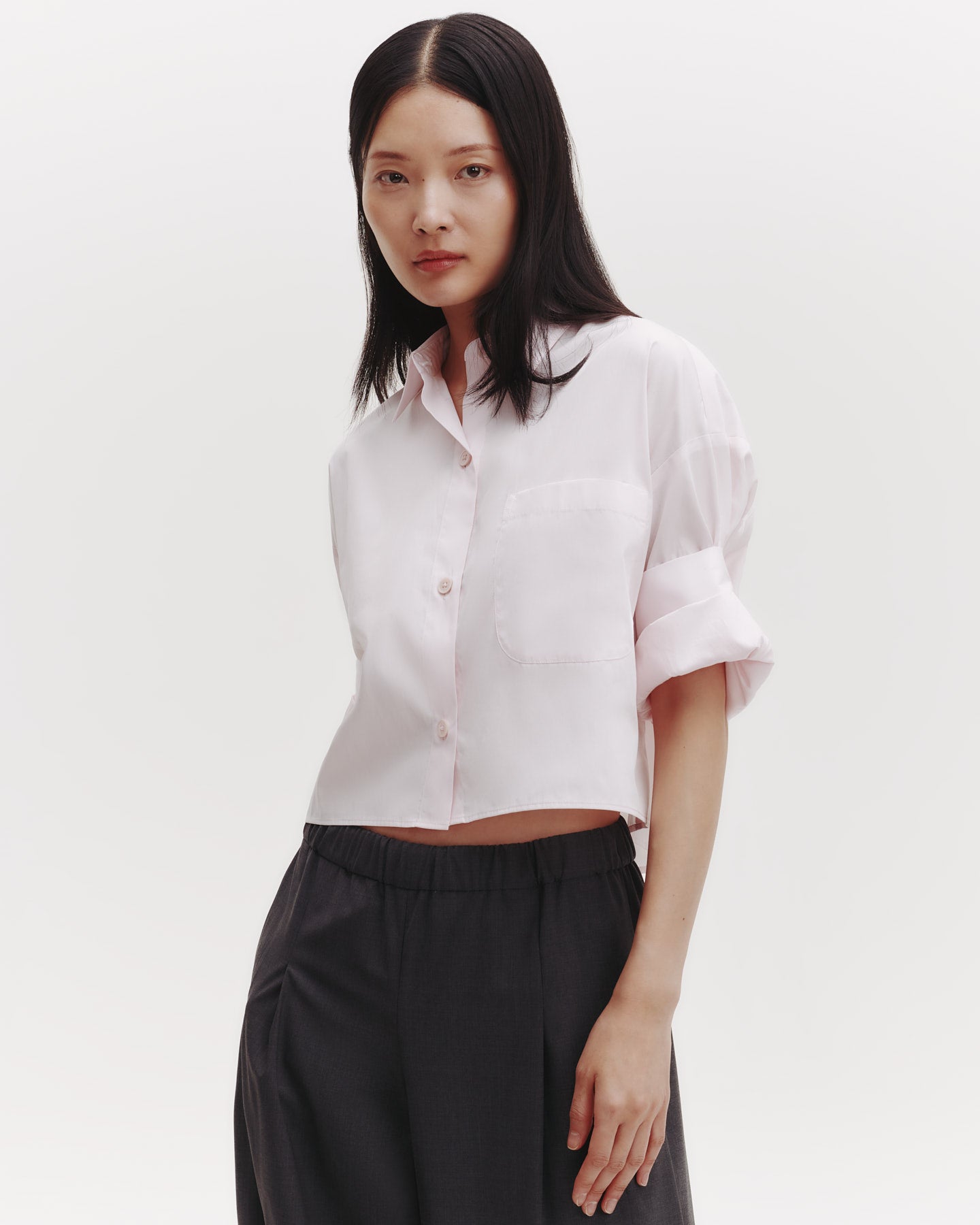 TWP Pale pink Next Ex Shirt in Superfine Cotton view 1