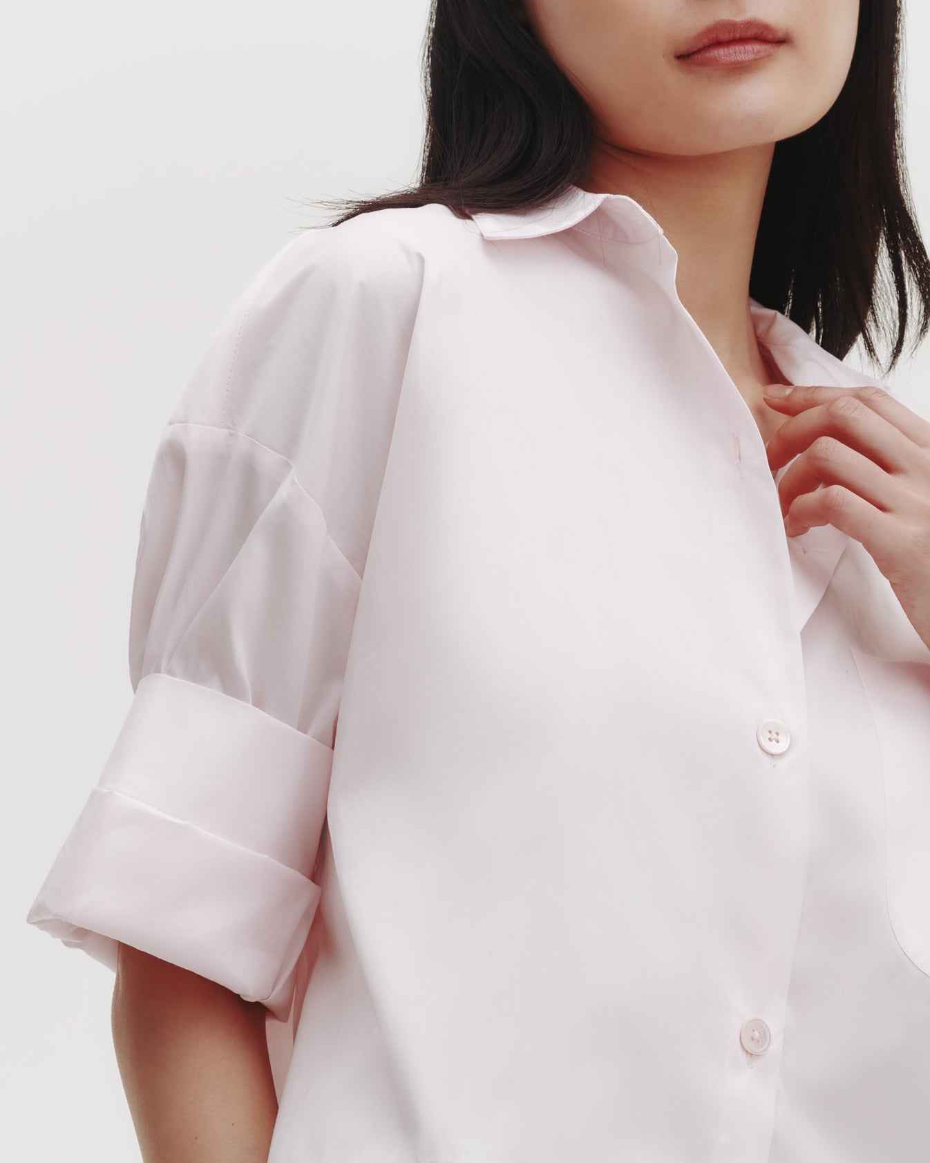 TWP Pale pink Next Ex Shirt in Superfine Cotton view 4