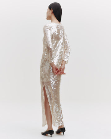 TWP Beige/clear Last Time Dress in Sequins view 7