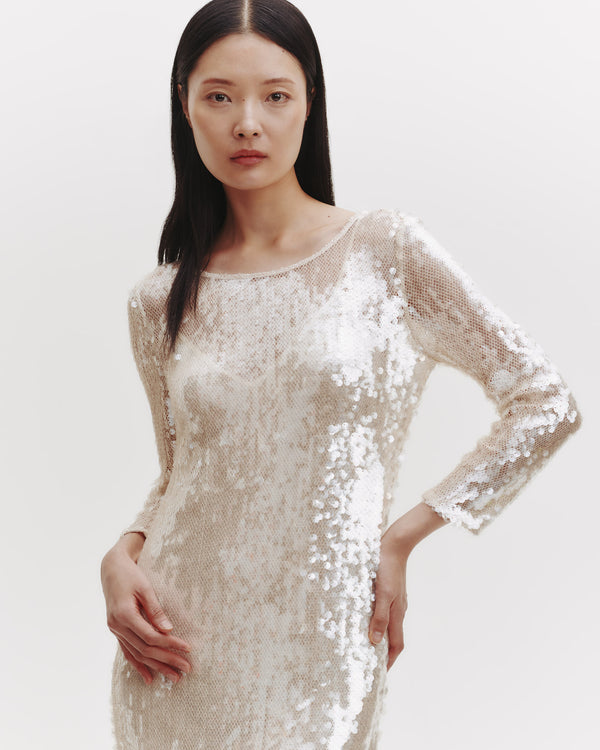 TWP Beige/clear Last Time Dress in Sequins view 2