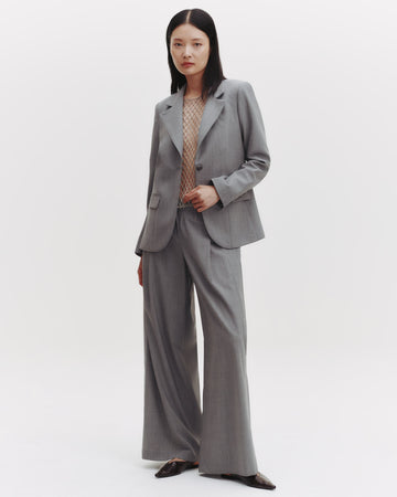 TWP Medium heather grey Supper Jacket in Ultrafine Stretch Suiting view 9