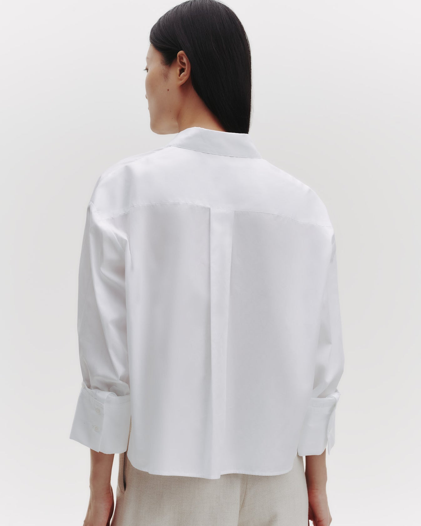 TWP White J.D. Shirt in Oxford Cotton Shirting view 5