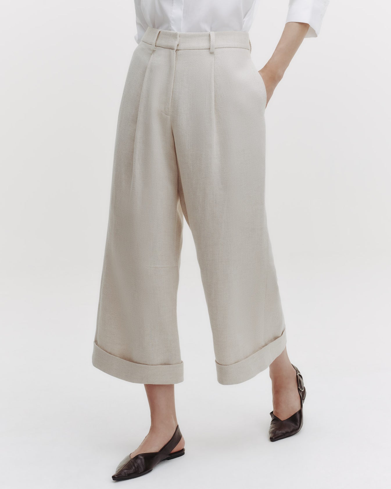 TWP Natural Houston St. Pant in Cotton Linen Twill view 3