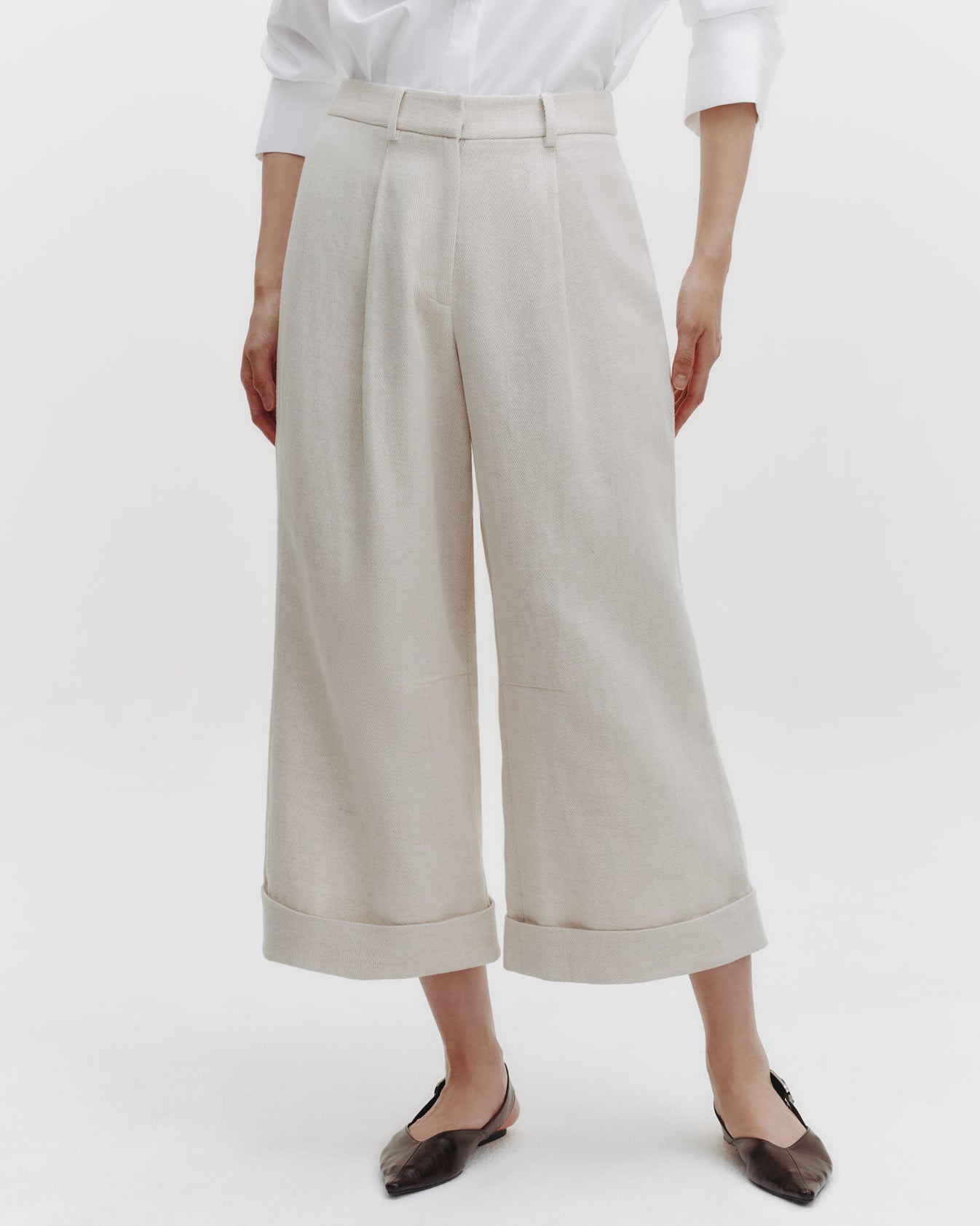 TWP Natural Houston St. Pant in Cotton Linen Twill view 1