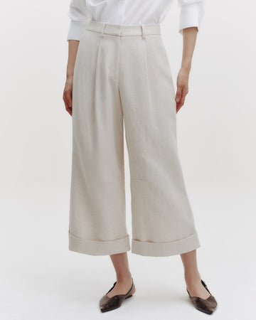 TWP Natural Houston St. Pant in Cotton Linen Twill view 3