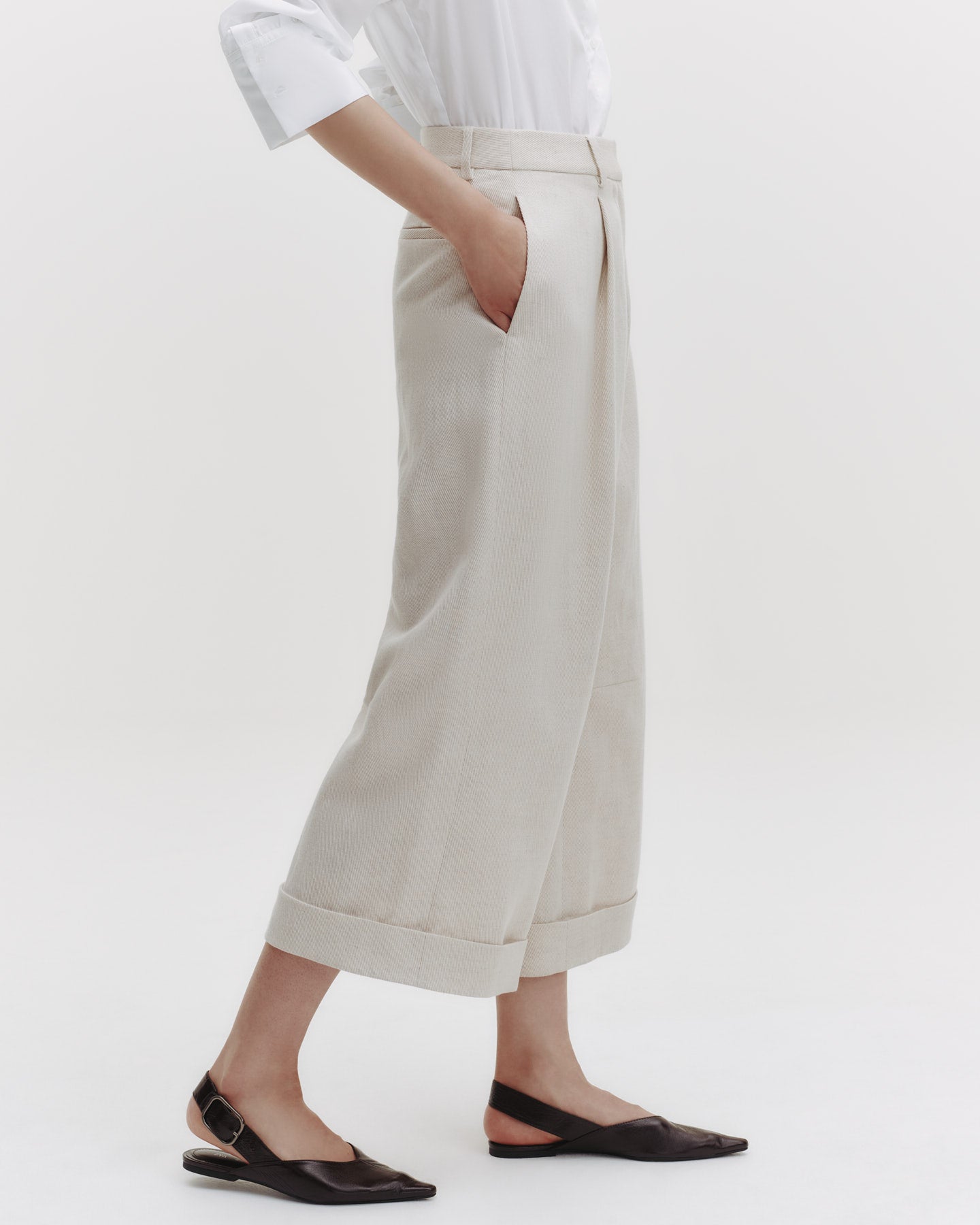 TWP Natural Houston St. Pant in Cotton Linen Twill view 4