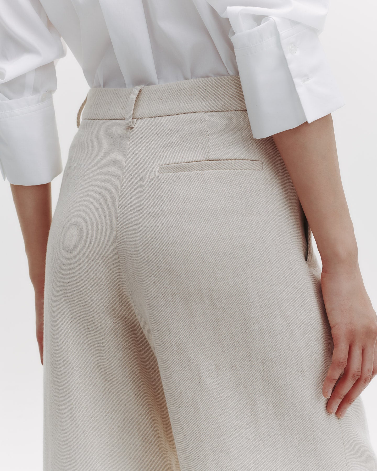 TWP Natural Houston St. Pant in Cotton Linen Twill view 5