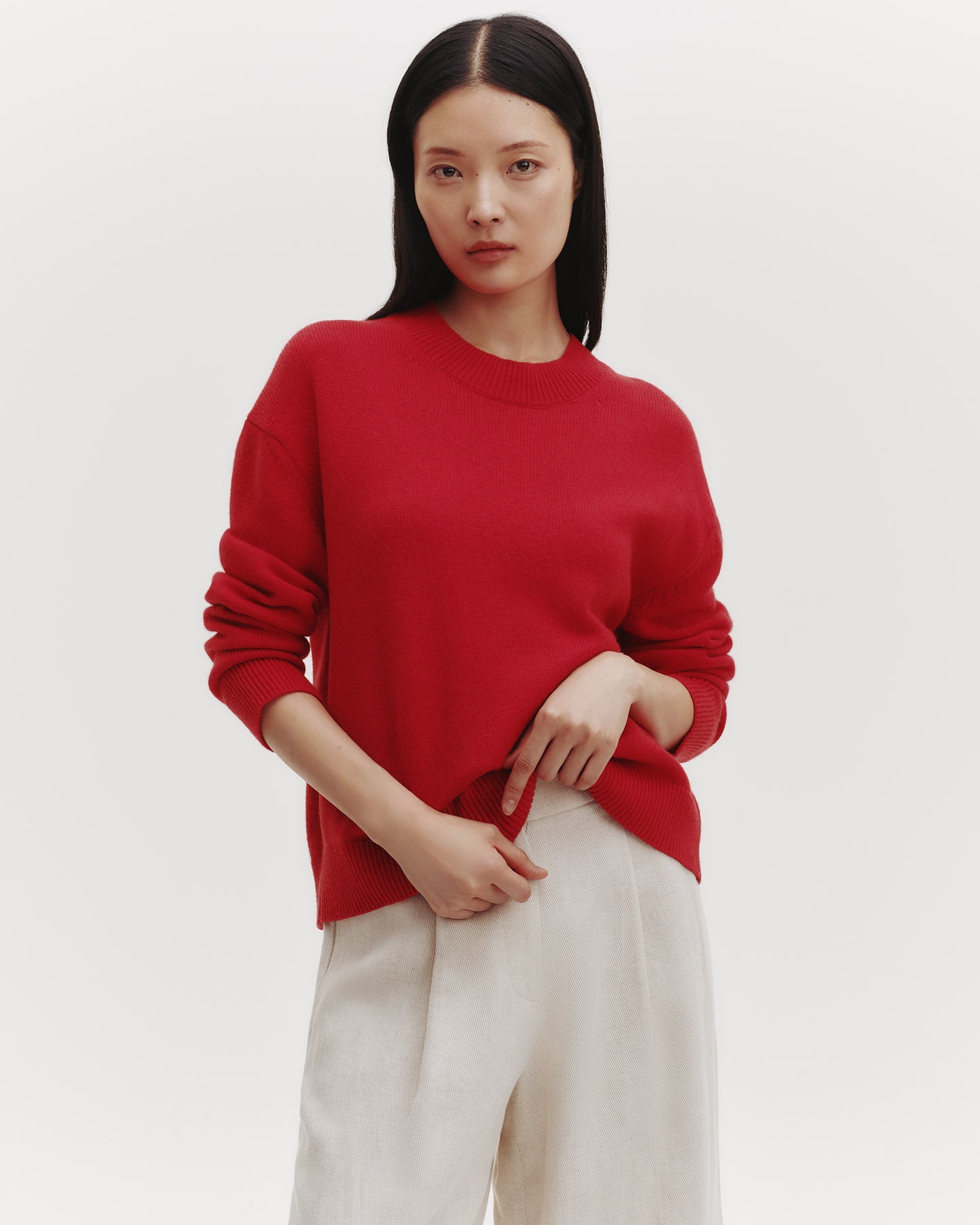 TWP Tomato Boy Crewneck in Cashmere view 2