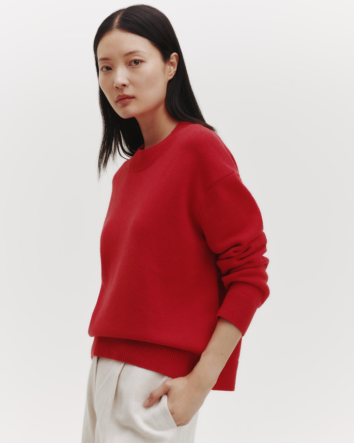 TWP Tomato Boy Crewneck in Cashmere view 1