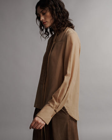 TWP Bronzed Gabriel Shirt in Cotton Voile view 4