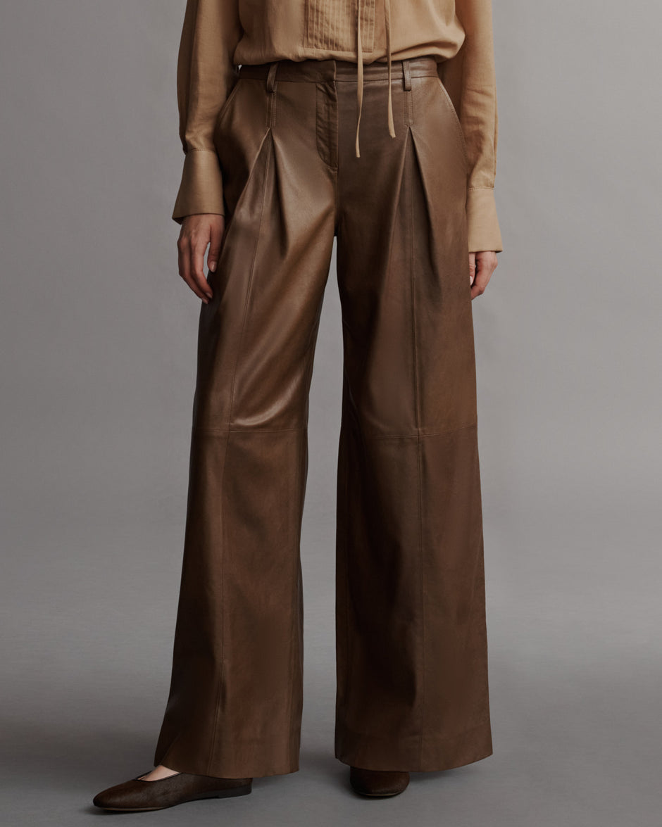 TWP Cigar Sullivan Pant in Paper Leather view 4