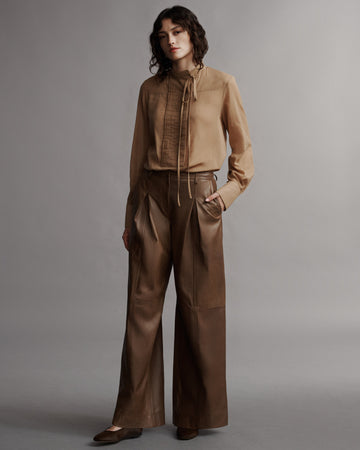 TWP Cigar Sullivan Pant in Paper Leather view 3