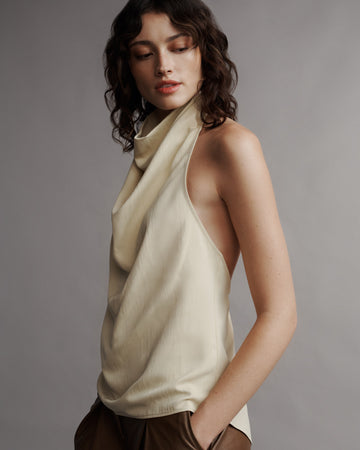 Friday Night Top in Coated Viscose Linen