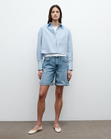 TWP Blue Little Big Joe Shirt in Oxford Cotton Shirting view 5