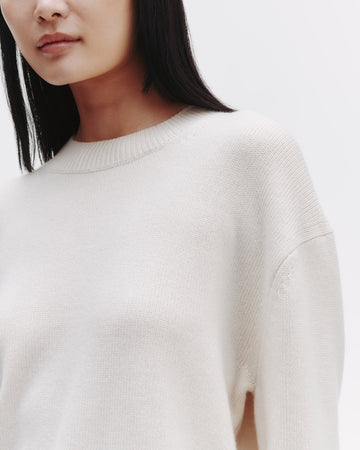 TWP Ivory Boy Crewneck in Cashmere view 3