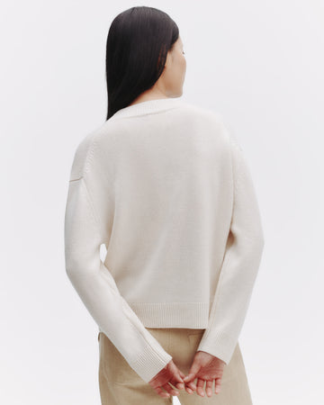 TWP Ivory Boy Crewneck in Cashmere view 5