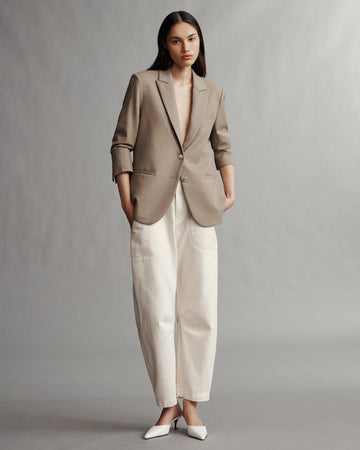 TWP Sandstone Boyfriend Blazer in Light Wool Suiting view 4